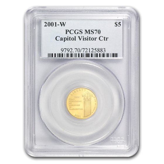 2001-W Gold $5 Commem Capitol Visitor Center MS-70 PCGS 2001-W Gold $5 Commem Capitol Visitor Center MS-70 PCGS